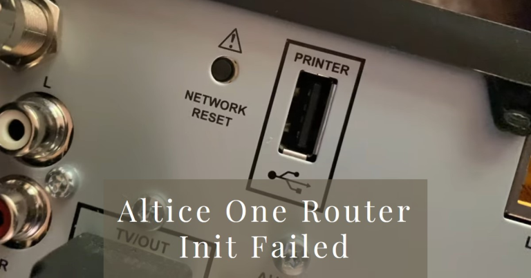 Altice One Router Init Failed