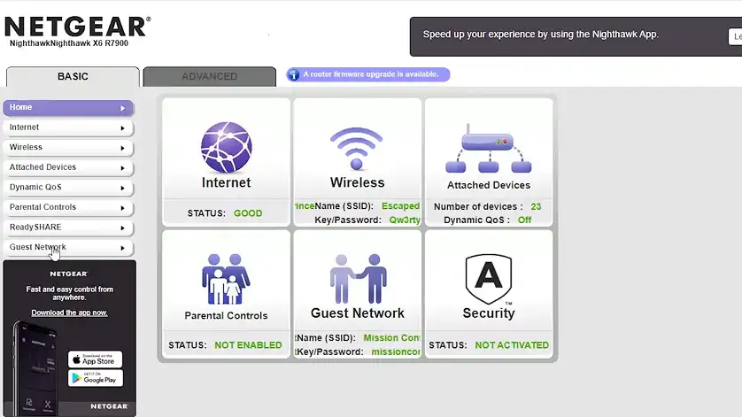 Steps to check for and use a guest network