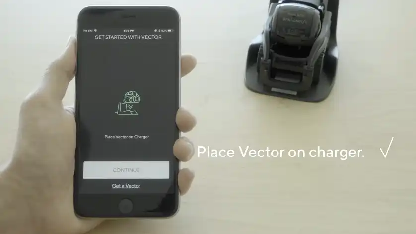 Place Vector on its Charger